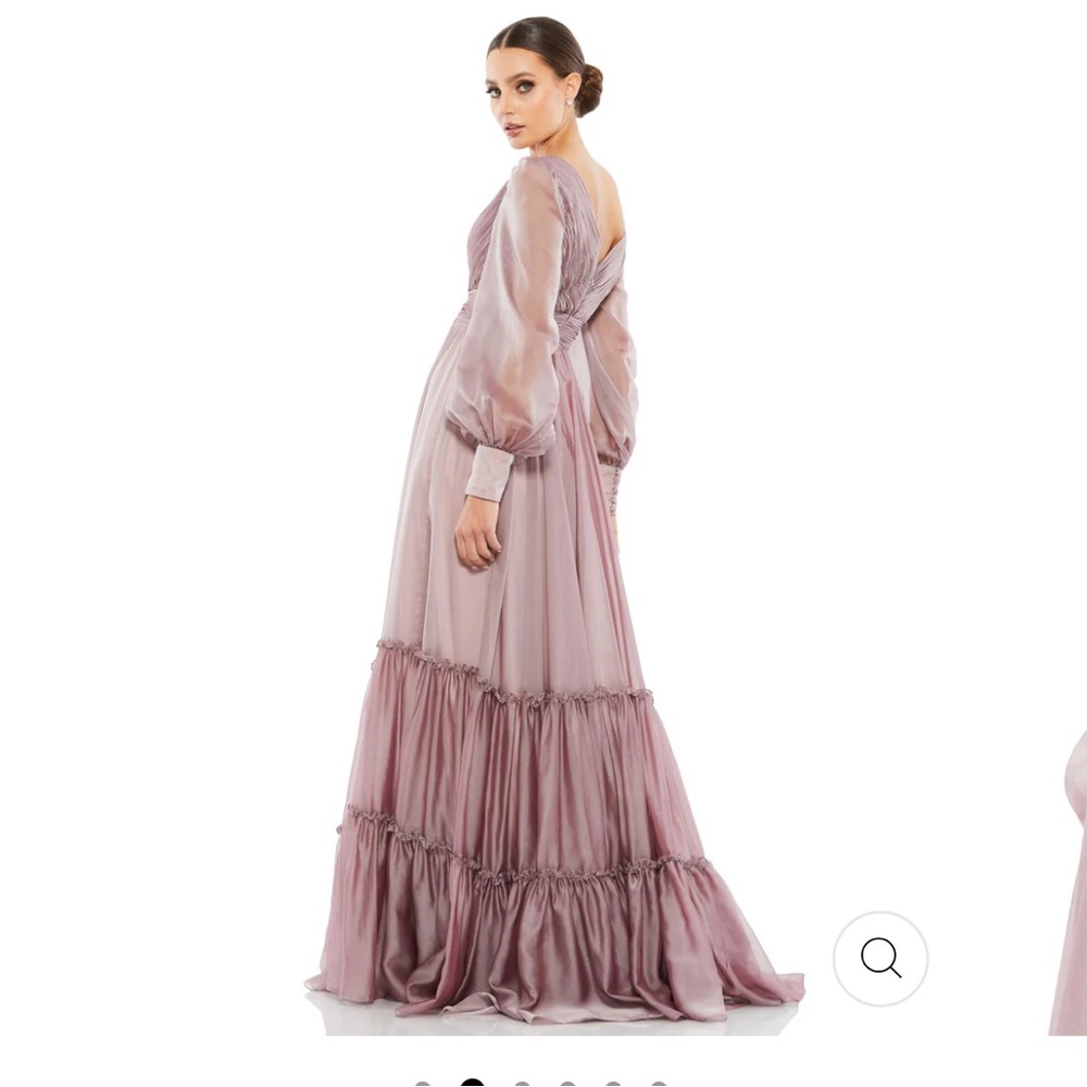Mac Duggal Faux Wrap Long Sleeve
Tiered Gown - Picture 3 of 9